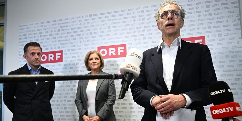 Stellvertreter Gregor Schütze, ORF-Chefin Ingrid Thurnher und Stiftungsratsvorsitzender Heinz Lederer am Donnerstag, 12. März 2026, anl. einer Plenarsitzung des ORF-Stiftungsrats im ORF-Zentrum in Wien. 