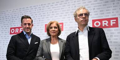 Stellvertreter Gregor Sch&uuml;tze, ORF-Chefin Ingrid Thurnher und Stiftungsratsvorsitzender Heinz Lederer am Donnerstag, 12. M&auml;rz 2026, anl. einer Plenarsitzung des ORF-Stiftungsrats im ORF-Zentrum in Wien.&nbsp;&nbsp;