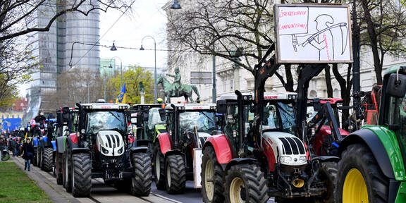 Bauern-Demo legt Wiener City lahm