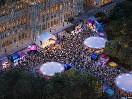 Rendering: ESC Eurovision Village Rathausplatz