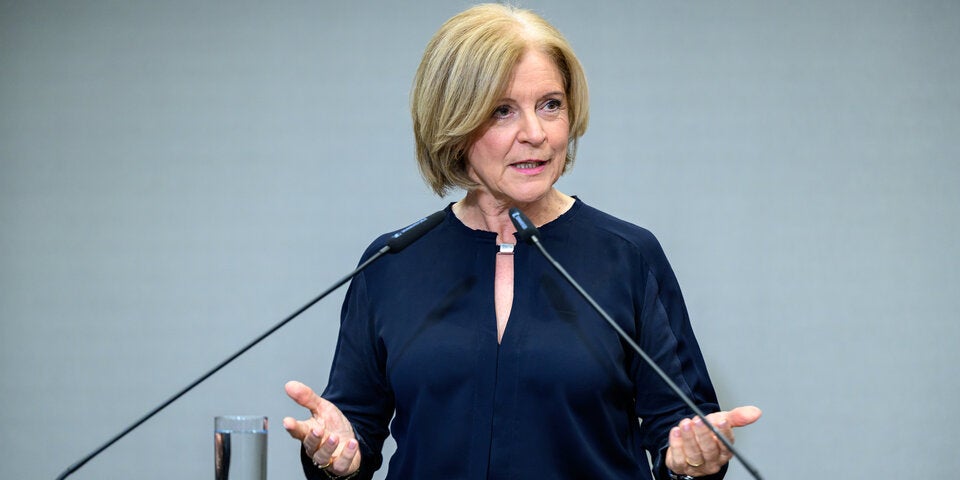  Pressegespräch mit der neu bestellten ORF-Generaldirektorin Ingrid Thurnher am Freitag, 24. April 2026, in Wien.  