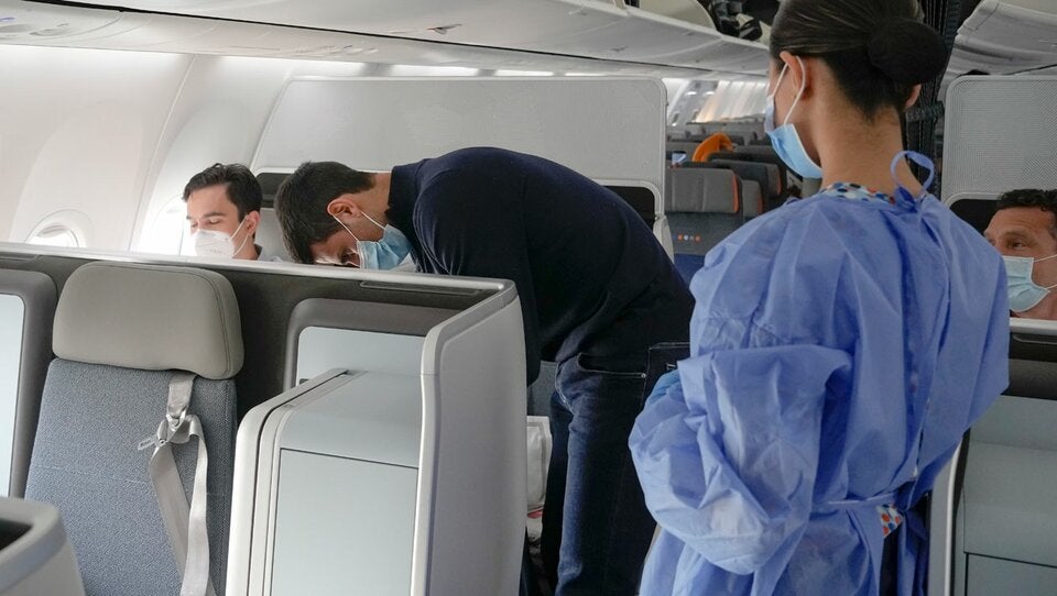 Djokovic im Flieger
