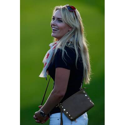 Lindsey Vonn & Tiger Woods am Golf-Platz