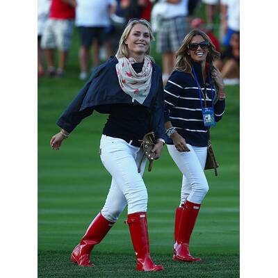 Lindsey Vonn & Tiger Woods am Golf-Platz