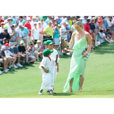 Lindsey Vonn & Tiger Woods mit Kids am Golfplatz