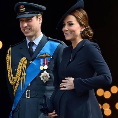 Herzogin Kate mit William und Harry bei Gedenkfeier