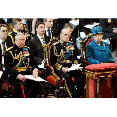 Herzogin Kate mit William und Harry bei Gedenkfeier