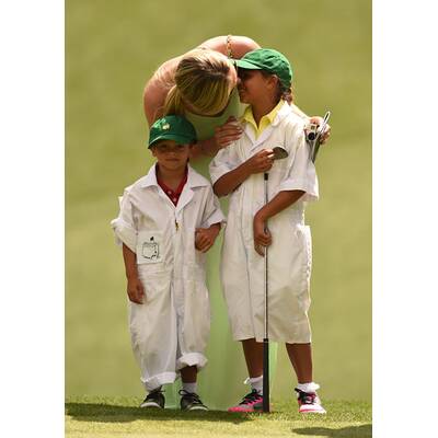 Lindsey Vonn & Tiger Woods mit Kids am Golfplatz