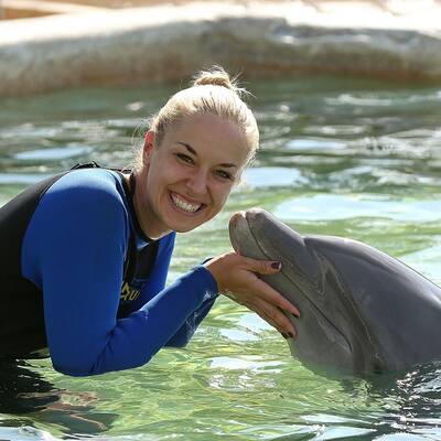 Tennis-Stars spielen in Miami mit Delfinen