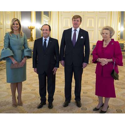 Máxima zu Besuch bei Frankreichs Präsident Hollande