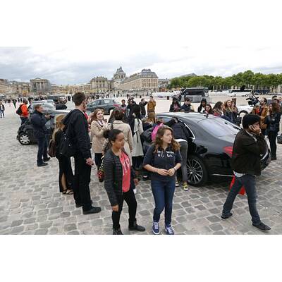 Kim Kardashians Ankunft in Versailles zum Auftakt der Hochzeit