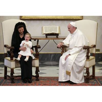Leonore von Schweden: Mit Oma Silvia beim Papst