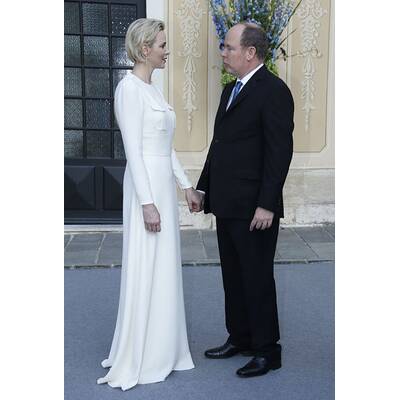 Fürstin Charlène & Albert laden zur Cocktailparty