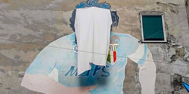 Maradona-Drama: Berühmtes Wandbild in Neapel verhüllt