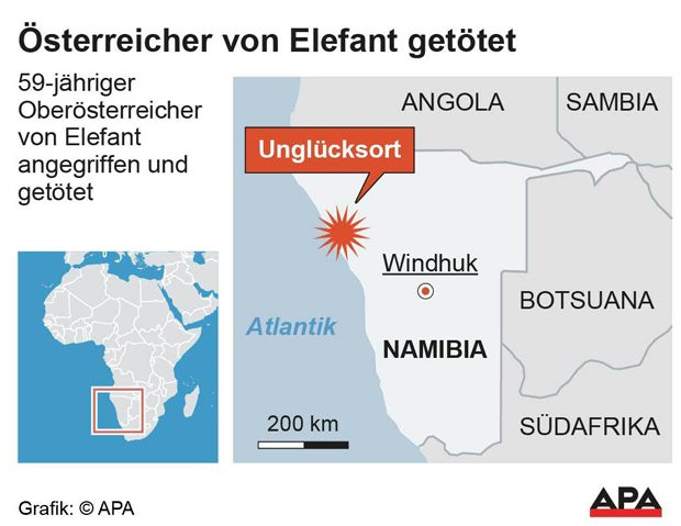 Österreicher von Elefant totgetrampelt