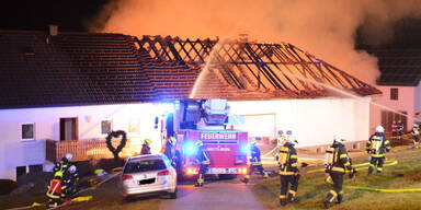 Großbrand auf Bauernhof während Hochzeitsfeier