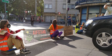 Klima-Kleber Wien Letzte Generation