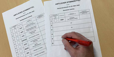 Stimmzettel Lassing