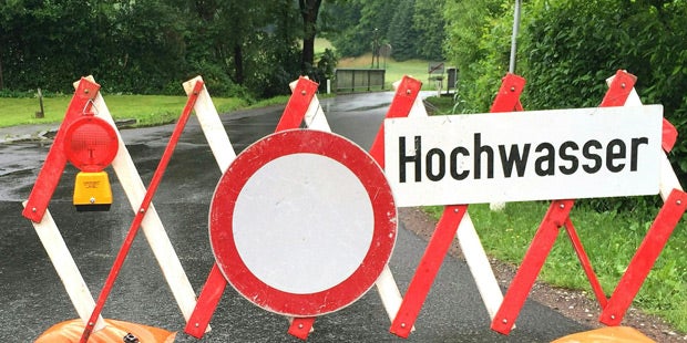 Tief Erik überflutet das Land