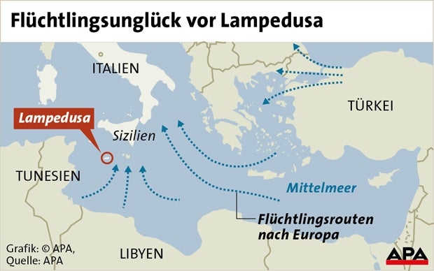Vermutlich 300 Tote vor Lampedusa