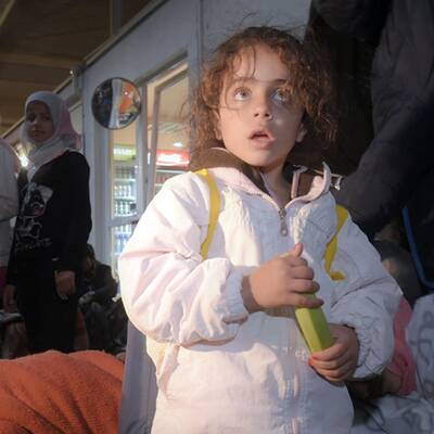 Flüchtlinge am Westbahnhof in Wien