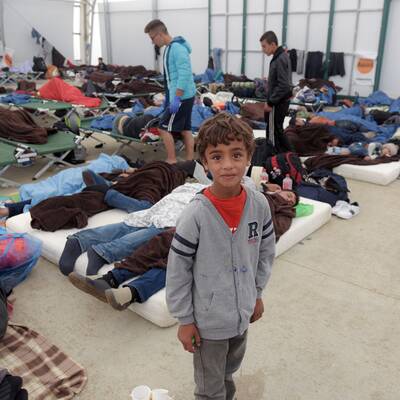 Flüchtlinge am Westbahnhof in Wien