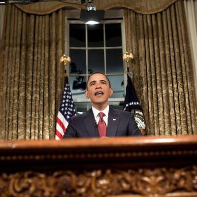 Die Rede wurde direkt im Fernsehen übertragen.