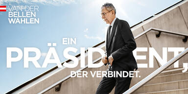 Van der Bellen präsentiert letzte Plakatwelle 
