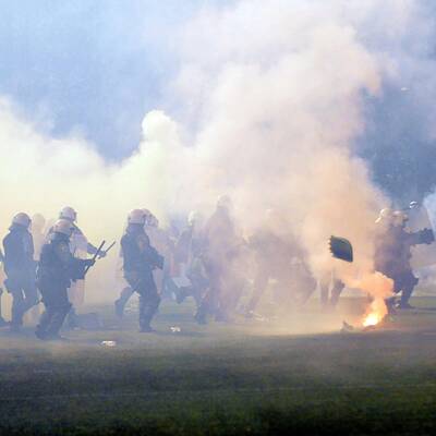 Die Bilder zu den Pyro-Randalen in Athen