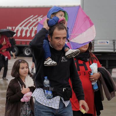 Flüchtlinge am Westbahnhof in Wien