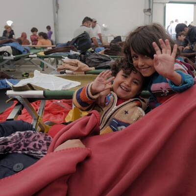 Flüchtlinge am Westbahnhof in Wien