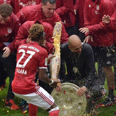 Alaba: Bierdusche für Guardiola