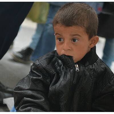 Flüchtlinge am Westbahnhof in Wien