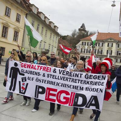 Pegida-Kundgebung in Graz