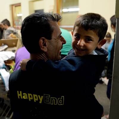 Flüchtlinge am Westbahnhof in Wien