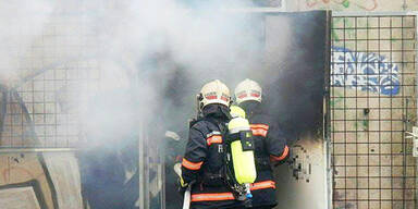 Brand am ehemaligen Wiener Frachtenbahnhof