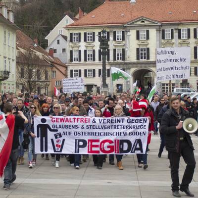Pegida-Kundgebung in Graz