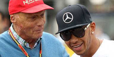 Niki Lauda und Lewis Hamilton