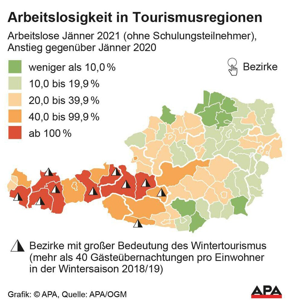In diesen Regionen ist die Arbeitslosigkeit explodiert