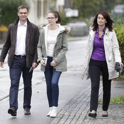 SPÖ-Vorsitzender Ritsch und seine Gattin im Wahllokal