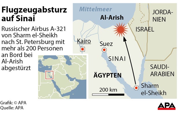 ISIS bekennt sich zu Flugzeugabsturz in Ägypten