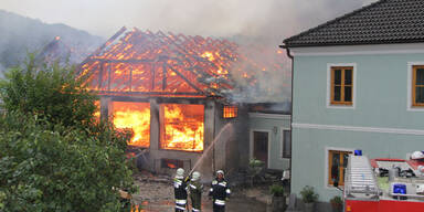 Sägewerk ging in Flammen auf