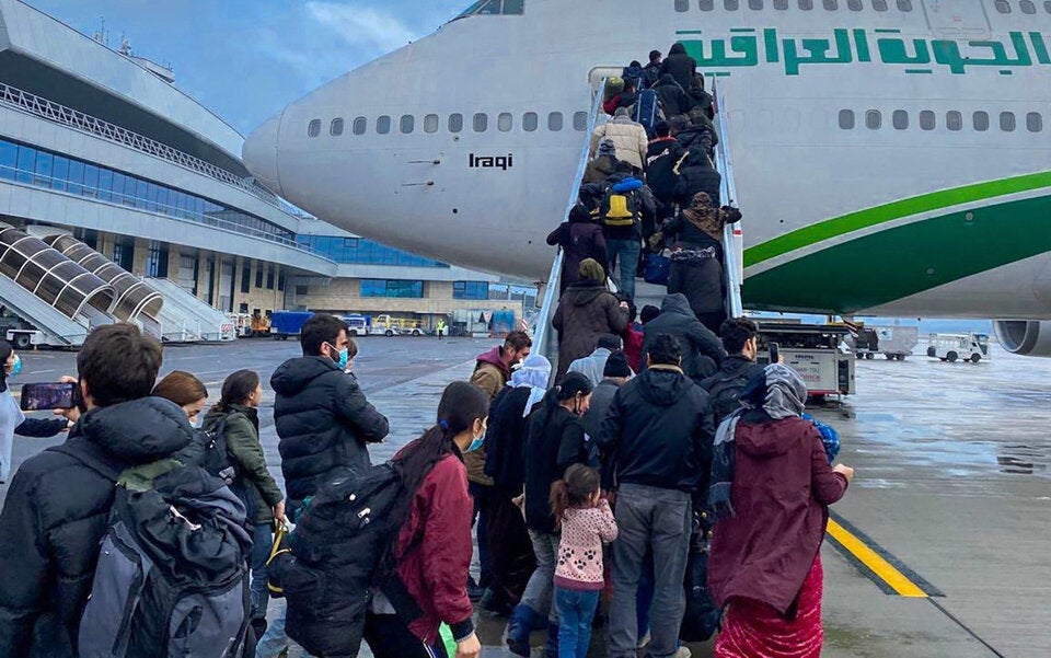 Sonderflug brachte Migranten von Belarus zurück in den Irak