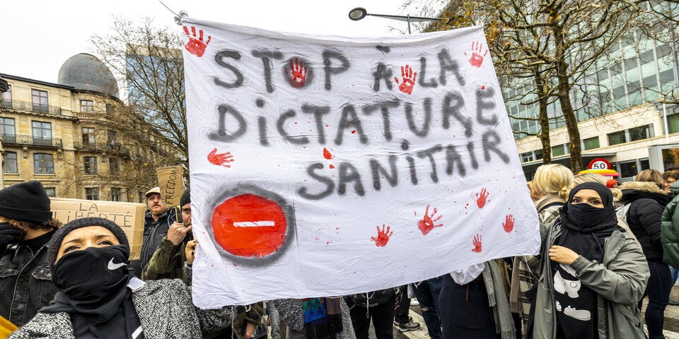 Brüssel: 35.000 Menschen bei Corona-Demo