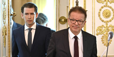 Kurz und Anschober bei pressekonferenz