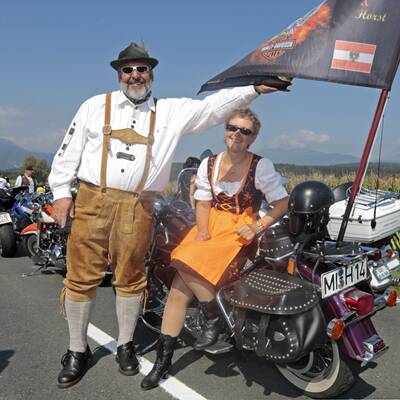 Harley Davidson Parade in Kärnten