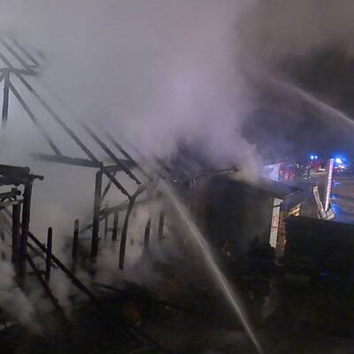 Baumarkt ging in Flammen auf