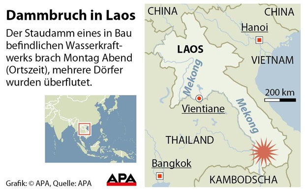 Katastrophe: Damm bricht in Laos - Zahlreiche Todesopfer