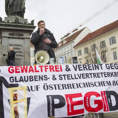 Pegida-Kundgebung in Graz