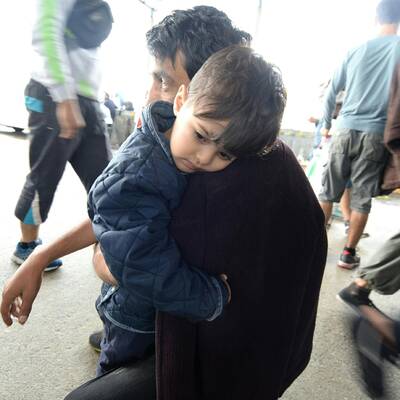 Flüchtlinge am Westbahnhof in Wien